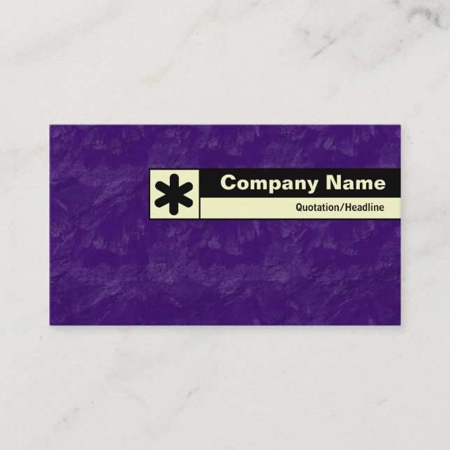 Edge Labelled - Deep Purple Brushed Business Card (Front)