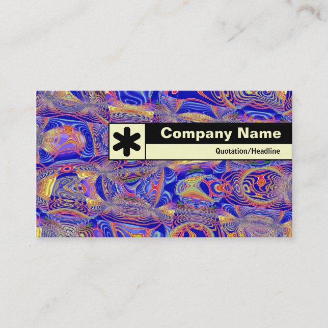 Edge Labelled - Fractal Abstract 061012a Business Card (Front)