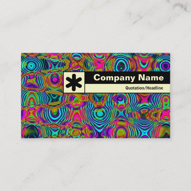 Edge Labelled - Fractal Abstract 191111a Business Card (Front)
