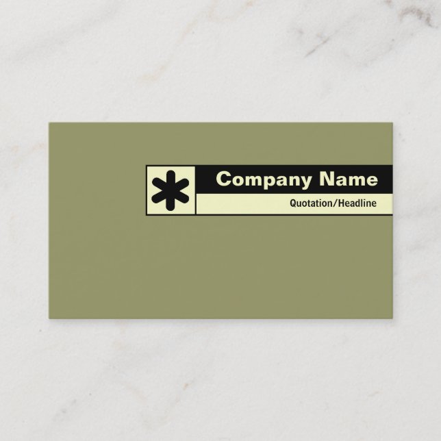 Edge Labelled - Green Brown 999966 Business Card (Front)