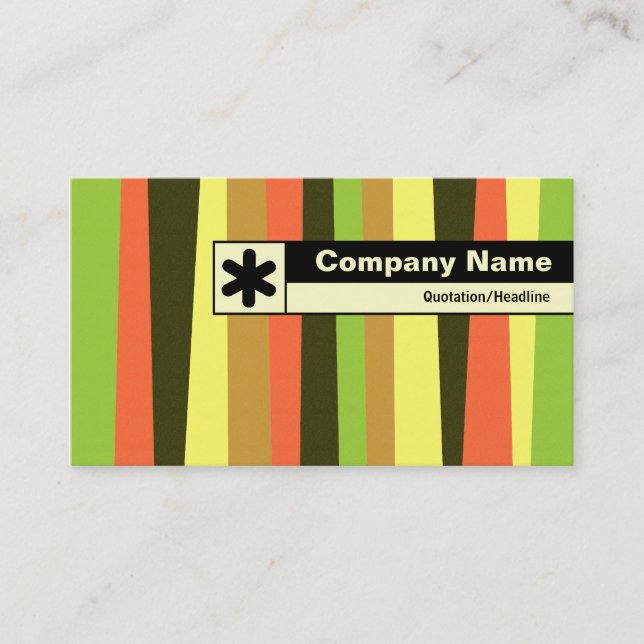 Edge Labelled - Irregular Stripes Business Card (Front)