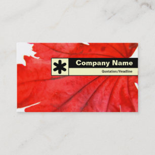 Edge Labelled - Japanese Maple Leaf Business Card