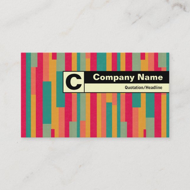 Edge Labelled Monogram - Abstract 240113 Business Card (Front)
