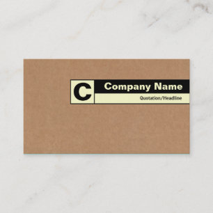 Edge Labelled Monogram - Cardboard Box Business Card