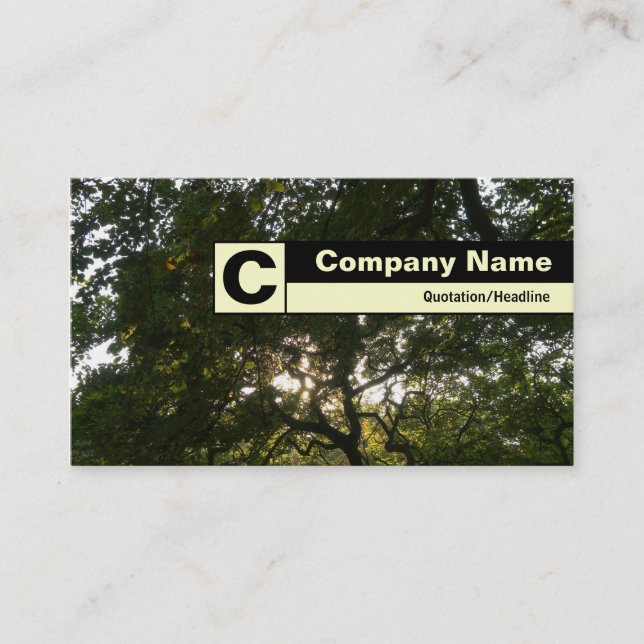 Edge Labelled Monogram - Japanese Branches 04 Business Card (Front)