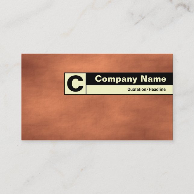 Edge Labelled Monogram - Martian Sandstorm Business Card (Front)