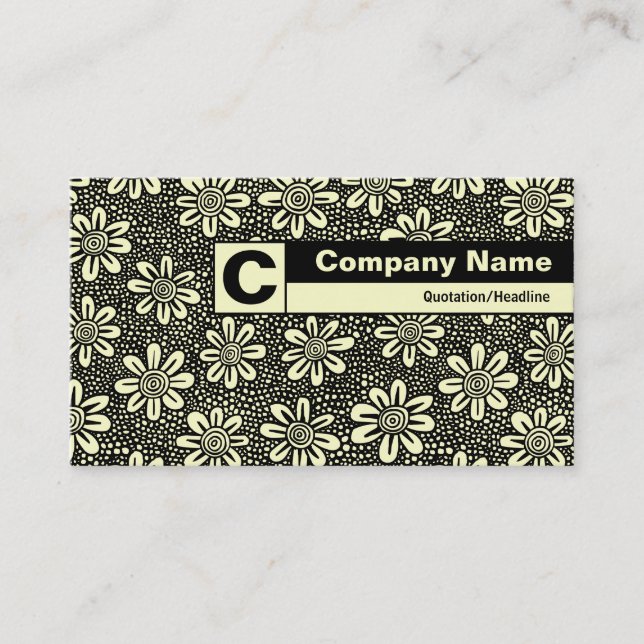 Edge Labelled Monogram - Pattern 140617 Business Card (Front)