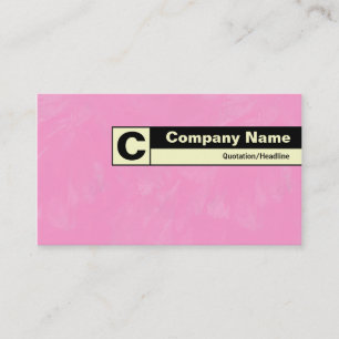 Edge Labelled Monogram - Pink Brushed Business Card