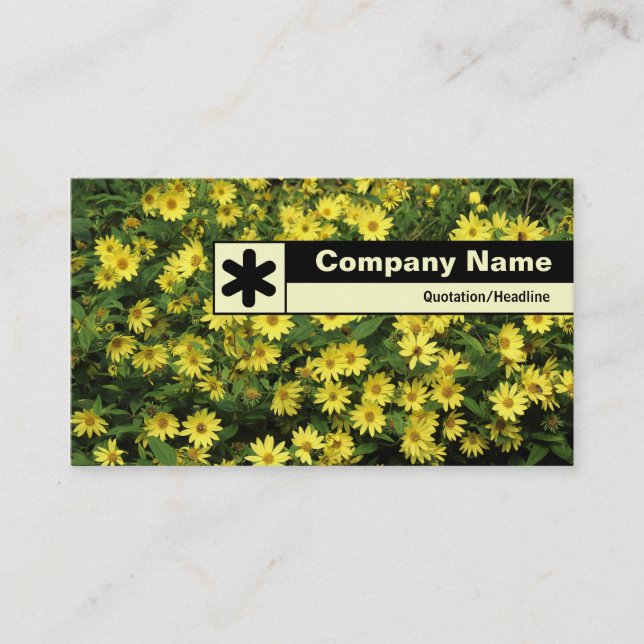 Edge Labelled - Yellow Daisies Business Card (Front)
