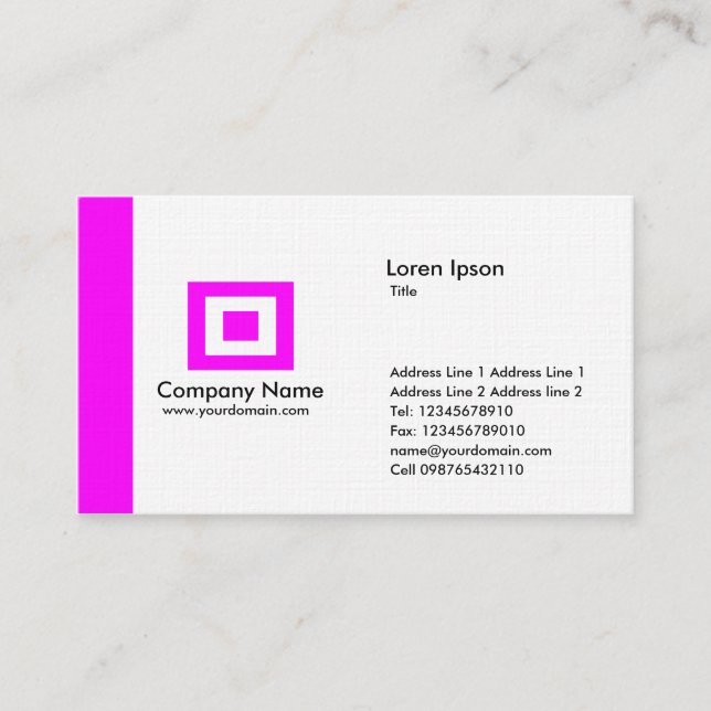 Edge - Magenta Business Card (Front)
