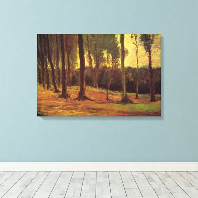Edge of a Wood by Vincent van Gogh Canvas Print (Insitu(Wood Floor))