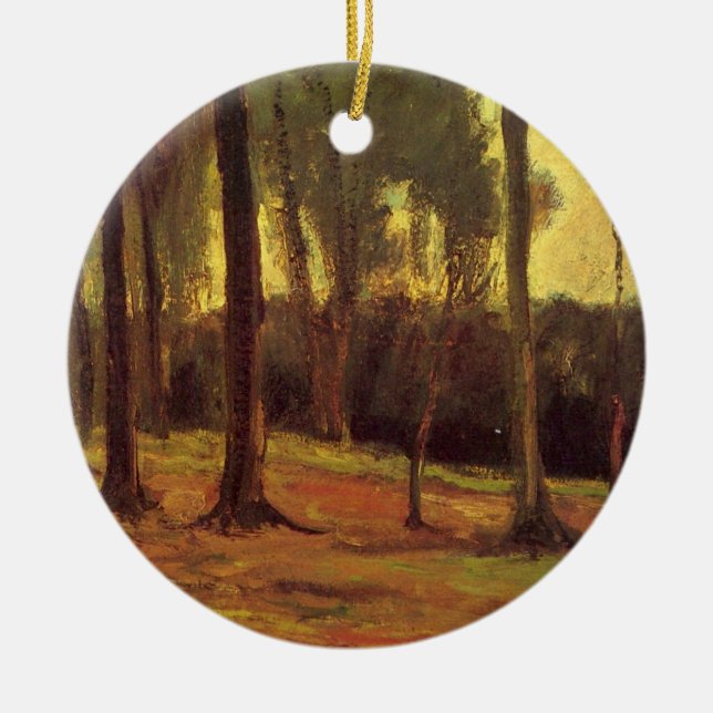 Edge of a Wood by Vincent van Gogh Ceramic Ornament (Front)