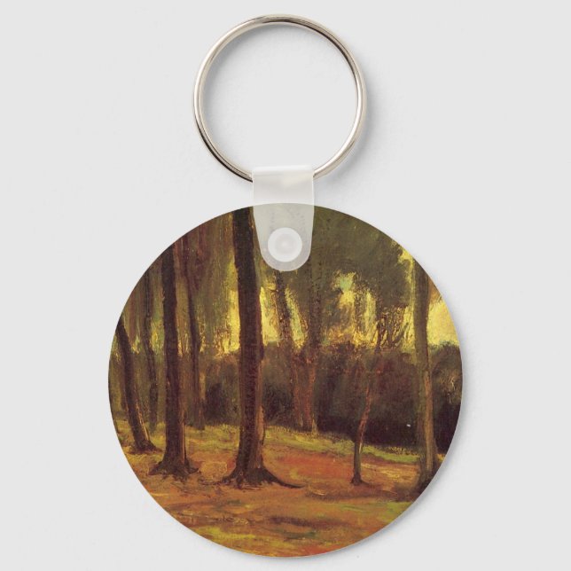 Edge of a Wood by Vincent van Gogh Keychain (Front)