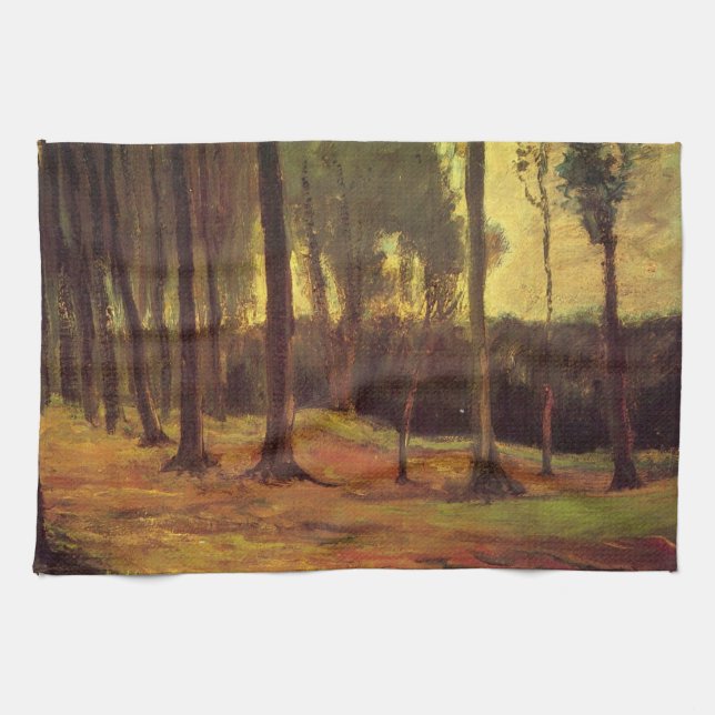 Edge of a Wood by Vincent van Gogh Kitchen Towel (Horizontal)