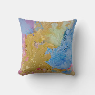 Edge of the Plains modern abstract pastel colours  Throw Pillow