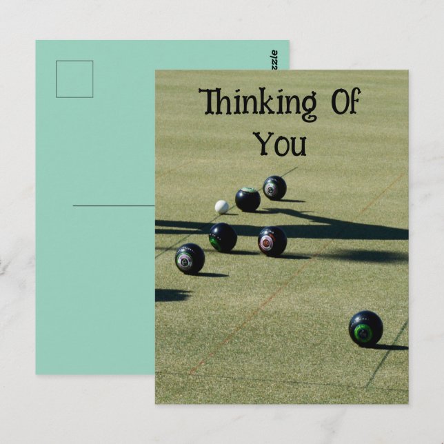 Edge of Victory: A Close Call at Lawn Bowls Postcard (Front/Back)
