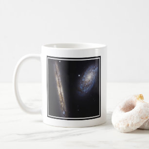 Edge-On Galaxy Ngc 4302 & Tilted Galaxy Ngc 4298 Coffee Mug
