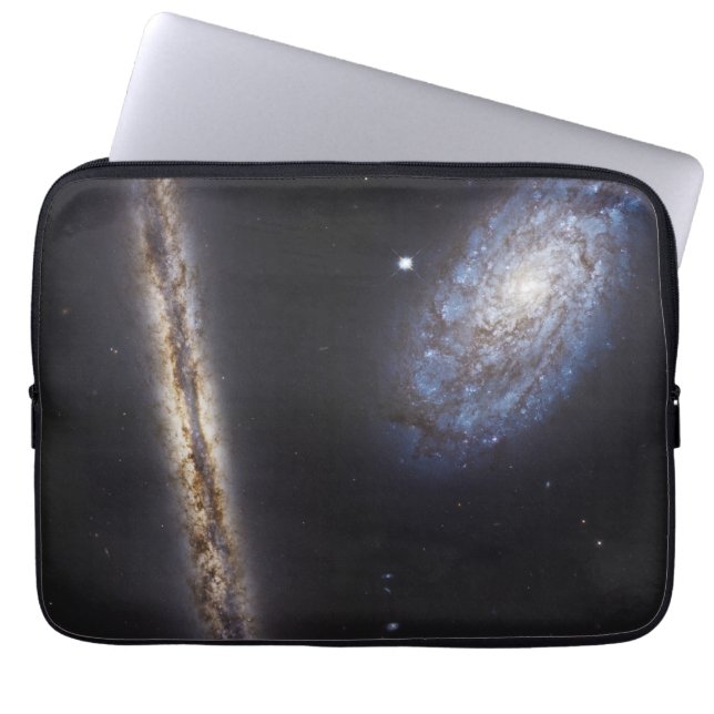 Edge-On Galaxy Ngc 4302 & Tilted Galaxy Ngc 4298 Laptop Sleeve (Front)