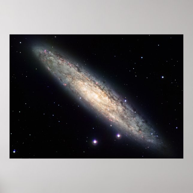 Edge-on Spiral Galaxy NGC 253 Poster (Front)