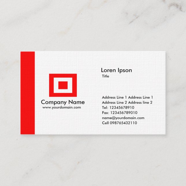 Edge - Red Business Card (Front)