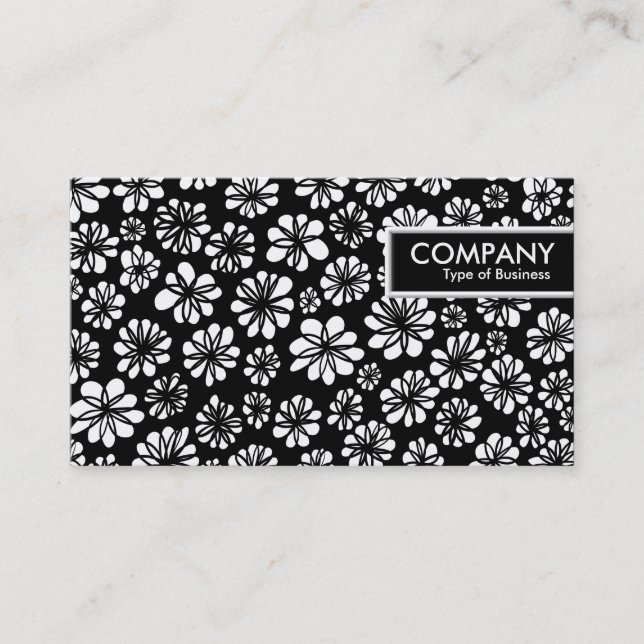 Edge Tag - B&W Floral (Front)