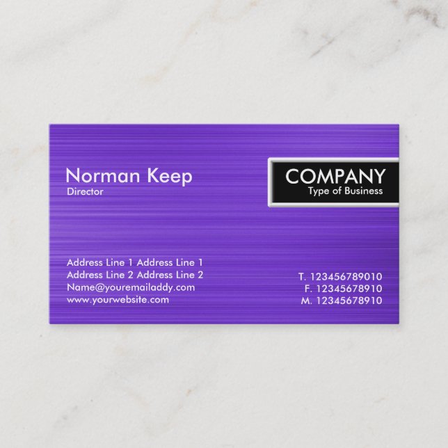 Edge Tag - Brushed Violet Texture (Front)