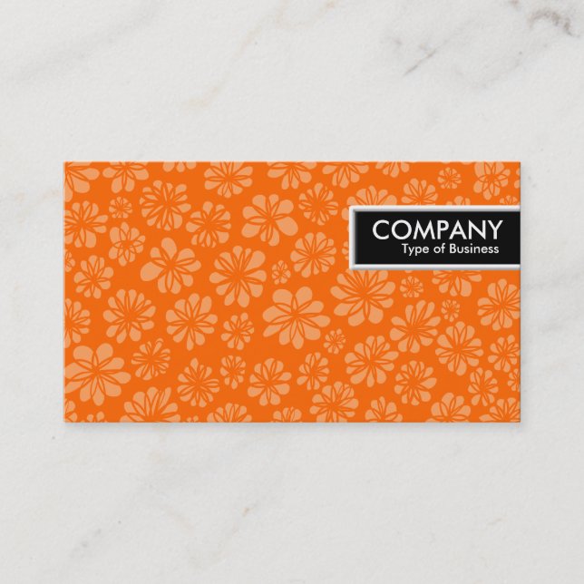Edge Tag - Orange Floral (Front)