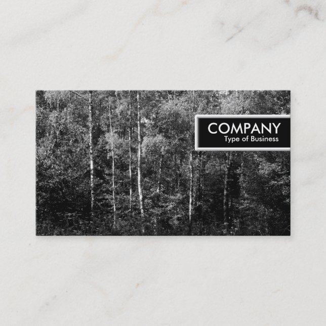 Edge Tag - Silver Birch Trees B&W (Front)