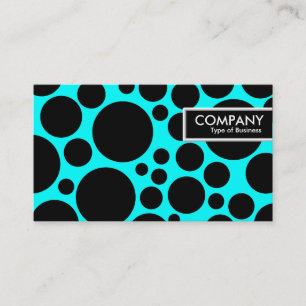 Edge Tag - Spotty - Black on Cyan