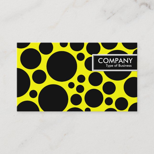 Edge Tag - Spotty - Black on Yellow (Front)
