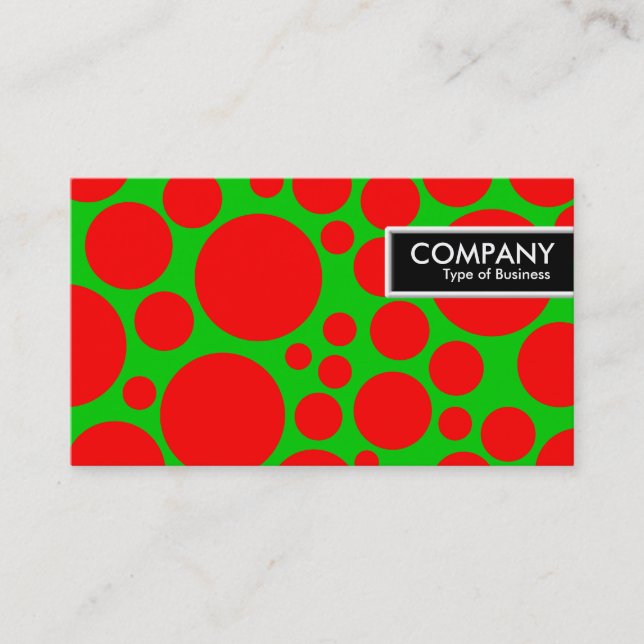 Edge Tag - Spotty - Red on Green (Front)