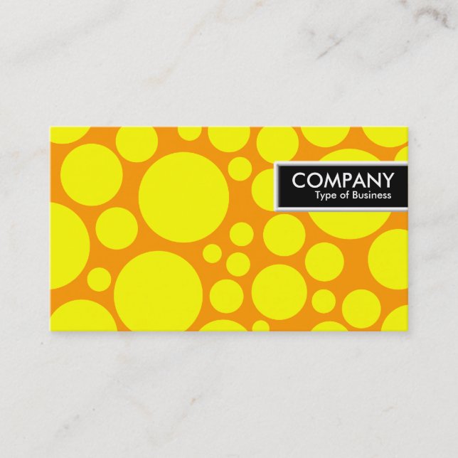 Edge Tag - Spotty - Yellow on Orange (Front)