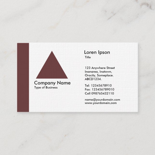 Edge Triangle - Dark Brown Business Card (Front)