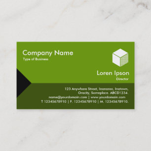 Edge Triangle II - Shades of Avocado Business Card