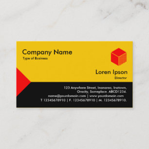 Edge Triangle III - Red, Black with Amber Business Card