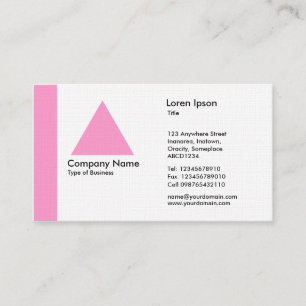 Edge Triangle - Pink Business Card