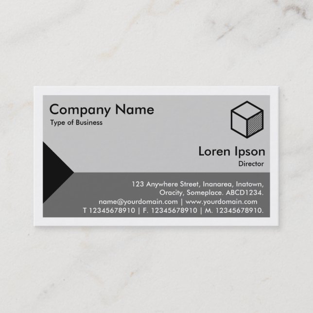 Edge Triangle - Shades of Grey Business Card (Front)