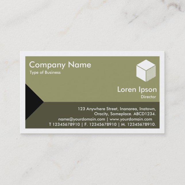 Edge Triangle - Shades of Khaki Business Card (Front)