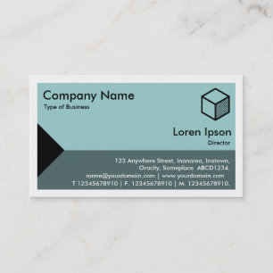 Edge Triangle - Shades of Lt Blue Green Business Card
