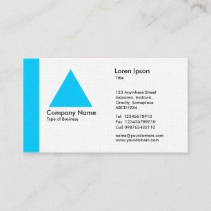 Edge Triangle - Sky Blue Business Card