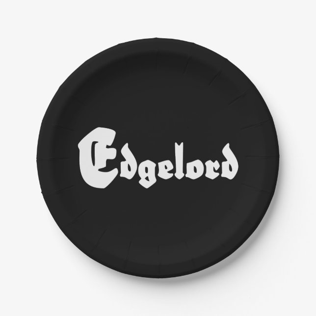 Edgelord Paper Plate (Front)