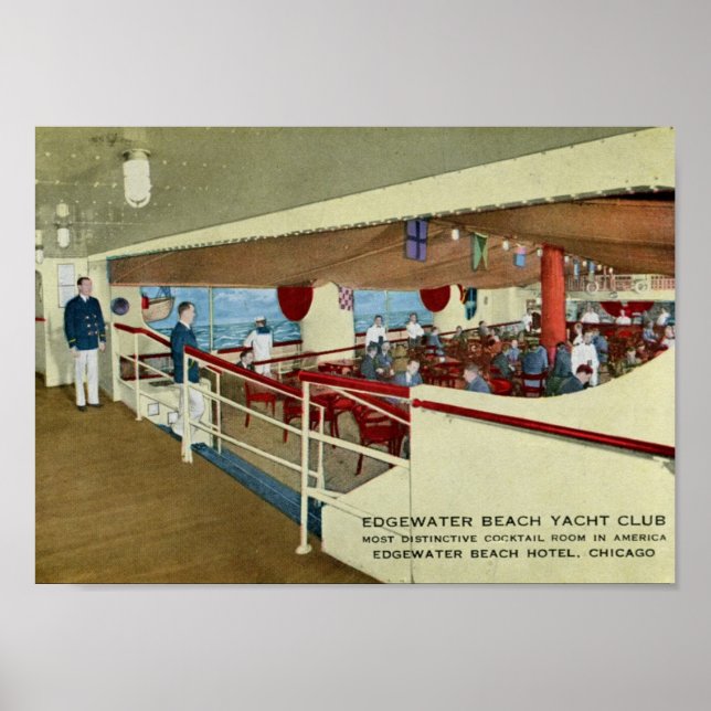 Edgewater Beach Hotel, Chicago Vintage Poster (Front)