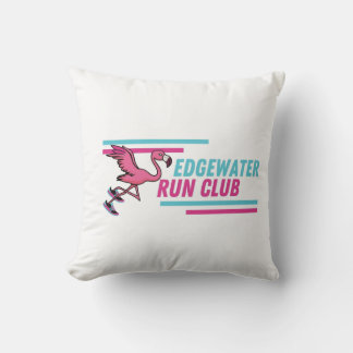 Edgewater Run Club Throw Pillow