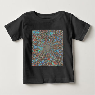 Edgy African Urban Pop Art Abstract Optical Design Baby T-Shirt