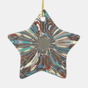 Edgy African Urban Pop Art Abstract Optical Design Ceramic Ornament