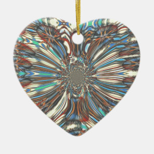 Edgy African Urban Pop Art Abstract Optical Design Ceramic Ornament