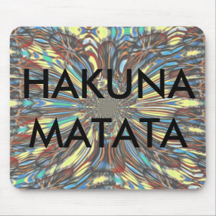 Edgy African Urban Pop Art Abstract Optical Design Mouse Pad
