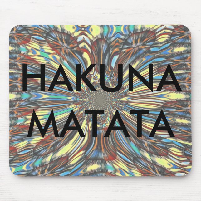 Edgy African Urban Pop Art Abstract Optical Design Mouse Pad (Front)