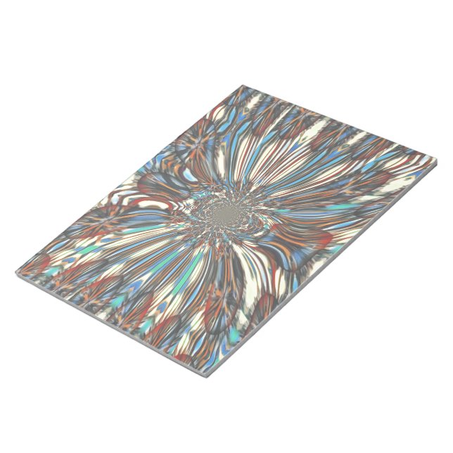 Edgy African Urban Pop Art Abstract Optical Design Notepad (Angled)