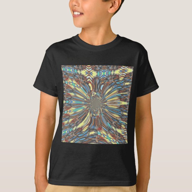 Edgy African Urban Pop Art Abstract Optical Design T-Shirt (Front)